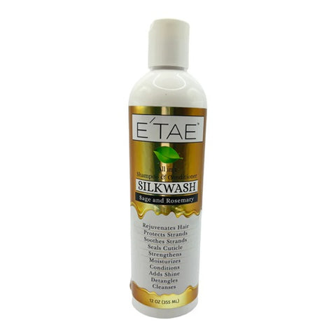 E'TAE SILKWASH All in 1 Shampoo & Conditioner 12oz